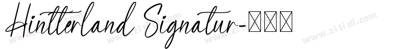 Hintterland Signatur字体转换